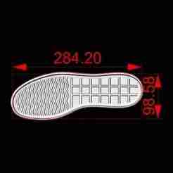 SIZE 42 SAMBAE SHOES SOLE AND MAQUETTE STL AND IGS FILES