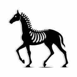 skeletal horse with smoke rising from its hooves 1 - 2D/3D Wall Art STL+SVG For CNC Router, Plasma, Waterjet, Laser & 3D Printer