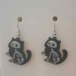Skeleton Persian Earrings & Keychain | No AMS Needed | Halloween Cute Creepy 3D Print STL