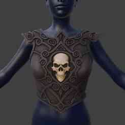 Skeletor-Inspired Female Chest Armor