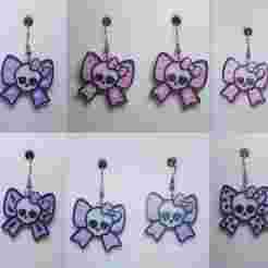 Skull Bow Earrings and Keychains - No AMS Needed