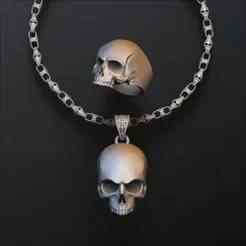 Skull Chain Pendant Ring Collection