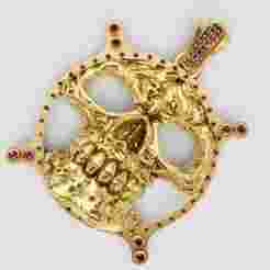 skull halo pendant 3D printable model