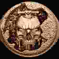Skull Luxury Stone Rock Printable Jewel Pendant