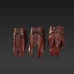 Skull & Studs Pteruges Pack - Grimdark Custom Bits for Sci-Fi Wargaming