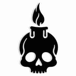 skull with a candle melting on top 4 - 2D/3D Wall Art STL+SVG For CNC Router, Plasma, Waterjet, Laser & 3D Printer