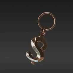Sleek Minimalist Idol Symbol Keychain - Elegant Abstract Fan Charm for 3D Printing