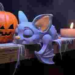 Sleeping Bat On A Shelf