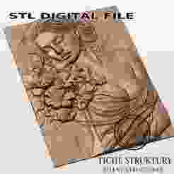 Sleeping Woman with Flowers – Artistic Decorative – 3D STL Model