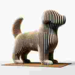 Slice Dog Showpiece 3D Print – Modern Decorative Sculpture