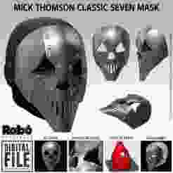 SLIPKNOT - Mick Thomson Mask - Classic Seven Mask (Accurate) - STL model 3D print file
