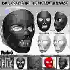 SLIPKNOT - Paul Gray - AHIG - The Pig Leather Mask (Accurate) - STL model 3D print file
