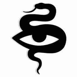 snake coiled into the shape of an eye 1 - 2D/3D Wall Art STL+SVG For CNC Router, Plasma, Waterjet, Laser & 3D Printer
