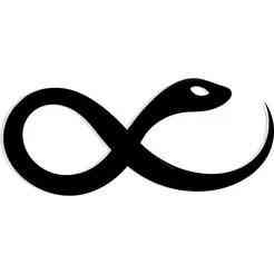 snake forming an infinity symbol 2 - 2D/3D Wall Art STL+SVG For CNC Router, Plasma, Waterjet, Laser & 3D Printer