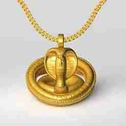 Snake Pendant STL 3D Model for Jewelry – One Inch Pendant