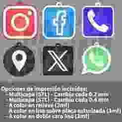 Social Networking Keychain Pack (6 key rings)