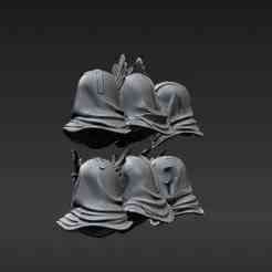 Somber Crusader Hooded Helms - Custom Heads for Sci-Fi Warriors