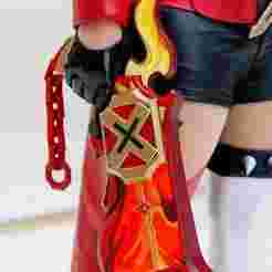 Soul Fighter Samira Red Gun Prop for Cosplay