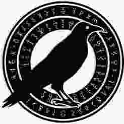 spell circle filled with symbols forming a crow's silhouette 3 - 2D/3D Wall Art STL+SVG For CNC Router, Plasma, Waterjet, Laser & 3D Printer