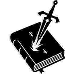 spellbook with a floating sword piercing through the cover 3 - 2D/3D Wall Art STL+SVG For CNC Router, Plasma, Waterjet, Laser & 3D Printer