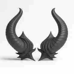 Spiral Demon Horns - 3D Model
