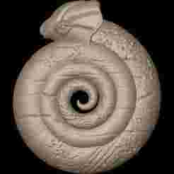 Spiral Dino Pendant