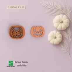 Spooky Pumpkin Halloween Polymer Clay Cutters | Digital STL File | 4 Sizes