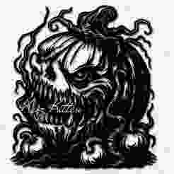 Spooky Pumpkin Nightmare Wall Art Home Decor