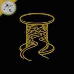 Spool - Line Art - 2D Wall Art Decor