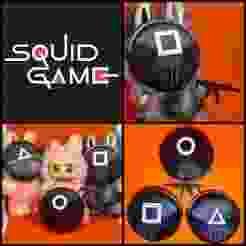 Squid Game Worker Mask Set + MP5 for Labubu