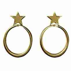 Star Top Hoop Earrings