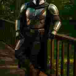 Star Wars Mandalorian Full Costume 3D Model (Helmet, Armor, Jetpack, Blaster & Complete Cosplay Set)