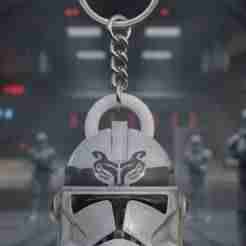 Star Wars Wolfpack Storm Trooper Helmet Keychain (No Supports)