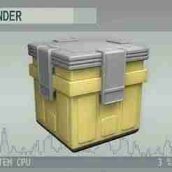Starfield yellow storage box / container (mostly SUPPORTLESS)