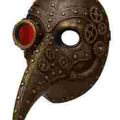 Steampunk Plague Doctor Mask - Mechanical Horror Design