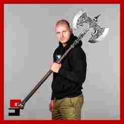 Steel Battleaxe Skyrim Prop Replica Weapon The Elder Scrolls V