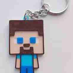 Steve Keychain- Minecraft