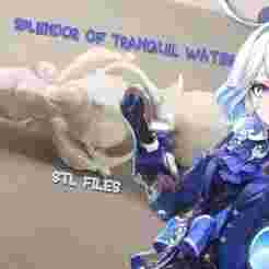 STL Files | Genshin Impact Splendor of Tranquil Waters| Furina weapon for cosplay and prop use