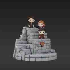Stone Spiral Staircase Stand for Magical Collectibles & Miniatures