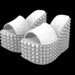 Studded platform sandals digital file, size 7, gothic shoes stl, spikes, punk, high heels