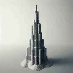 Stylish Modern Buildings 3D Print – Contemporary Architecture Model