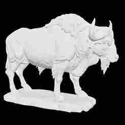 Stylized Bison Sculpture