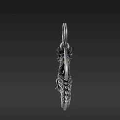 Stylized Dragon Charm STL for Keyring - Organic Flowing Celtic Knot Design Download