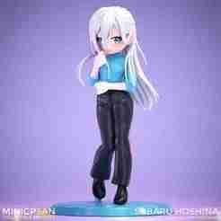 Subaru Hoshina - Cute Blue Sweater Outfit - The Fragrant Flower Blooms With Dignity Anime Figure - 3D Printing