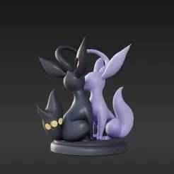 Sun & Moon Feline Duo Statue - Anime Collectible Figurine