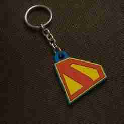 Superman 2025 Keychain - 3-Color Multicolor 3D Design