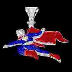 Superman Hip Hop Diamond Pendant