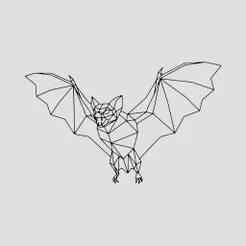 Swooping Bat Line Art Wall Art
