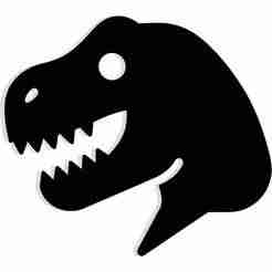 T-Rex head inside a speech bubble 2 - 2D/3D Wall Art STL+SVG For CNC Router, Plasma, Waterjet, Laser & 3D Printer