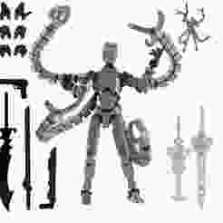 T13 action figure accessories already assembled, multi-articulated movable T13, for collectors, desktop decorations, 3D printed toys t-13...